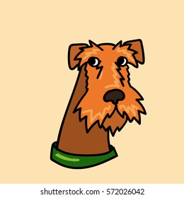 cute dog. funny terrier. vector illustration