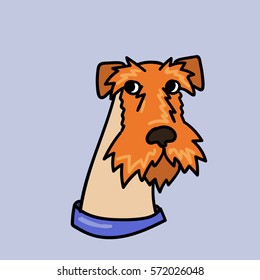 cute dog. funny terrier. vector illustration
