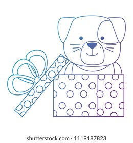 cute dog in gift character
