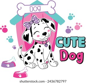 cute dog graphic tees for girl