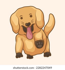 Cute Dog Hand Drawn Illustration