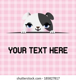 Cute dog head