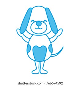 Cute dog head cartoon
