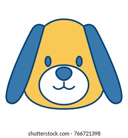 Cute dog head cartoon