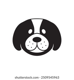 cute dog head cartoon mascot logo design vector