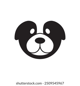 cute dog head cartoon mascot logo design vector