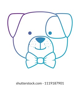 cute dog head character icon
