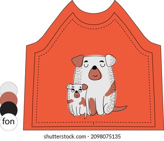 cute dog head close eyes on white background vector illustration