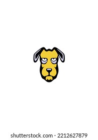 cute dog head drawing vector illustration design