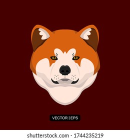 Cute Dog Head flat icon vector illustration logo template for many purpose.