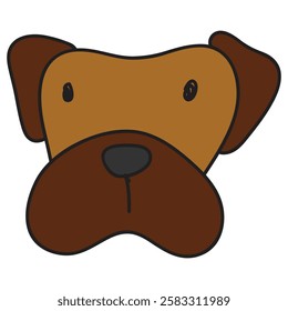 cute dog head isolated icon vector illustration design icon 