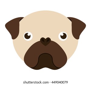cute dog head isolated icon design, vector illustration  graphic 