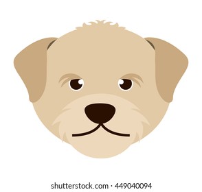 cute dog head isolated icon design, vector illustration  graphic 
