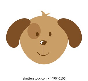 cute dog head isolated icon design, vector illustration  graphic 