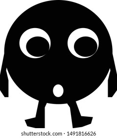 a cute dog head logo icon in black and white