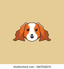 Cute Dog Head Premium Vector