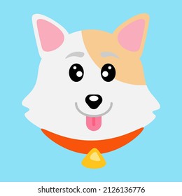 cute dog head vector design