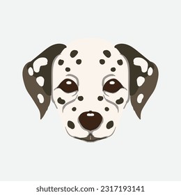 cute dog head vector illustration