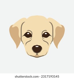 cute dog head vector illustration