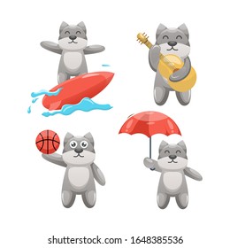cute dog with the hobby cartoon vector design