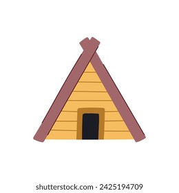 cute dog house cartoon. wooden kennel, bowl backyard, garden hut cute dog house sign. isolated symbol vector illustration