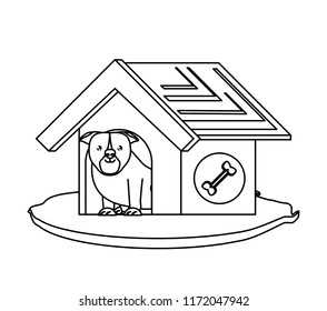 cute dog house icon
