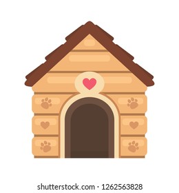 Cute dog house vector illustration