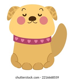 icono de perro lindo aislado