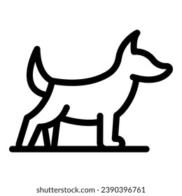 Cute dog icon outline vector. Walk pet. Summer park
