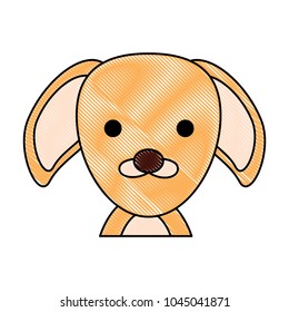 cute dog icon over white background, colorful design. vector ilustration