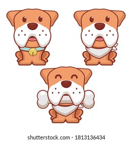 Cute dog icon set, it's good for Pet logo, Pet shop, veterinary, or dog lover logo.