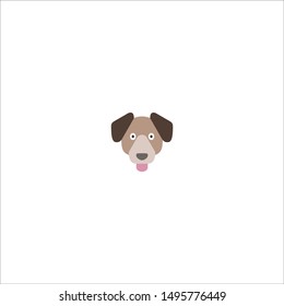 Cute dog icon. Vector illustration. Animal, sticker.