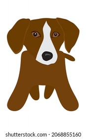 Cute dog icon. vector illustration