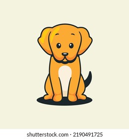 Cute Hunde Symbol Vektorgrafik Illustration. Cute Tier einzeln Vektorgrafik Stil.