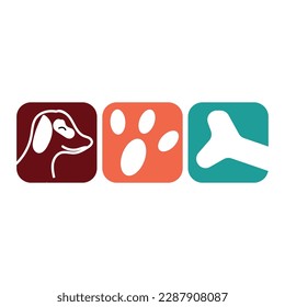 Cute Dog icon vector illustration template design