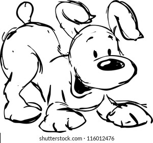 cute dog illustration