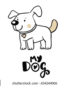 Cute dog illustration