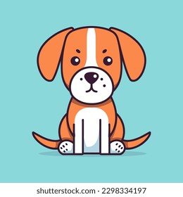 cute dog illustration is adorable and playful, perfect for designs that are fun and lighthearted.