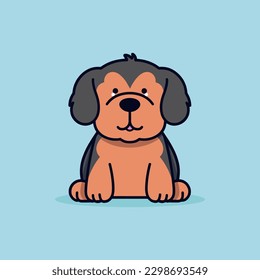 cute dog illustration is adorable and playful, perfect for designs that are fun and lighthearted.