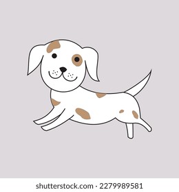 cute dog illustration for logos, posters and icons
