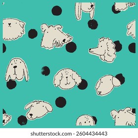 cute dog illustration pattern for prnt