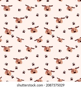 Ilustración de perro. patrón impecable. se puede utilizar para el fondo, la cubierta del libro, el papel de envoltura, el patrón de tela, la textura superficial.