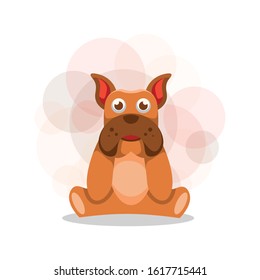 cute dog illustration vector cartoon