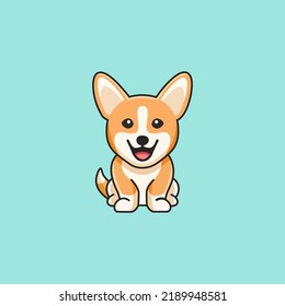 ilustración de perro lindo gráfico vectorial, bueno para icono, etc