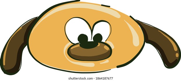 Cute dog, illustration, vector on white background.