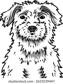 bonito cão ilustração cor branca