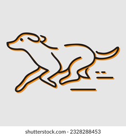 dibujador de perros lindo en línea, vector, editable 