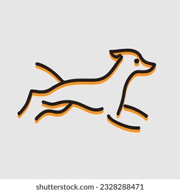 cute dog illustrator draw in line, vector, editable 