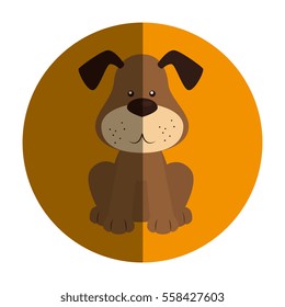 cute dog isolated icon
