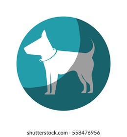 cute dog isolated icon